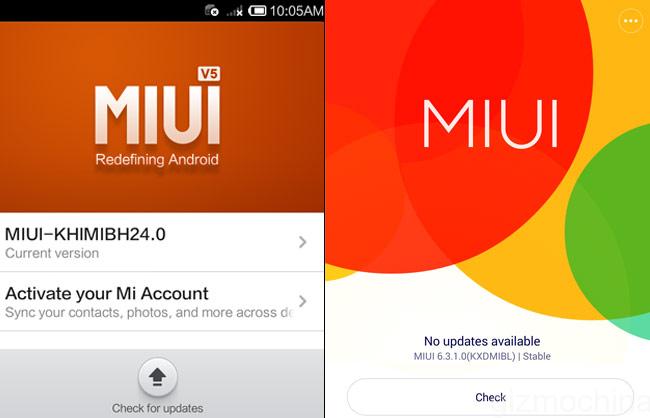 MIUI 6 vs MIUI 5