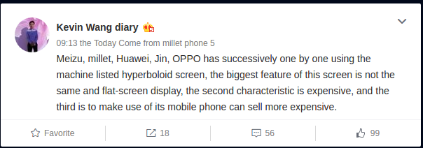 kevin wang curved display phones