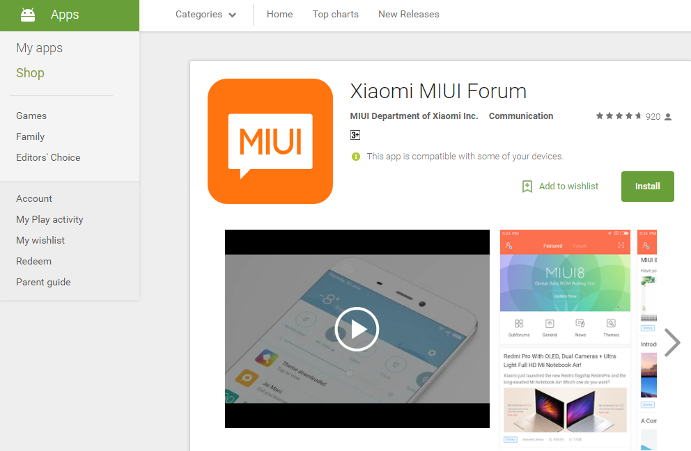 MIUI Forum app