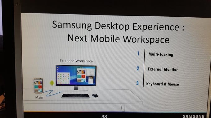 Samsung Desktop Experience for Galaxy S8