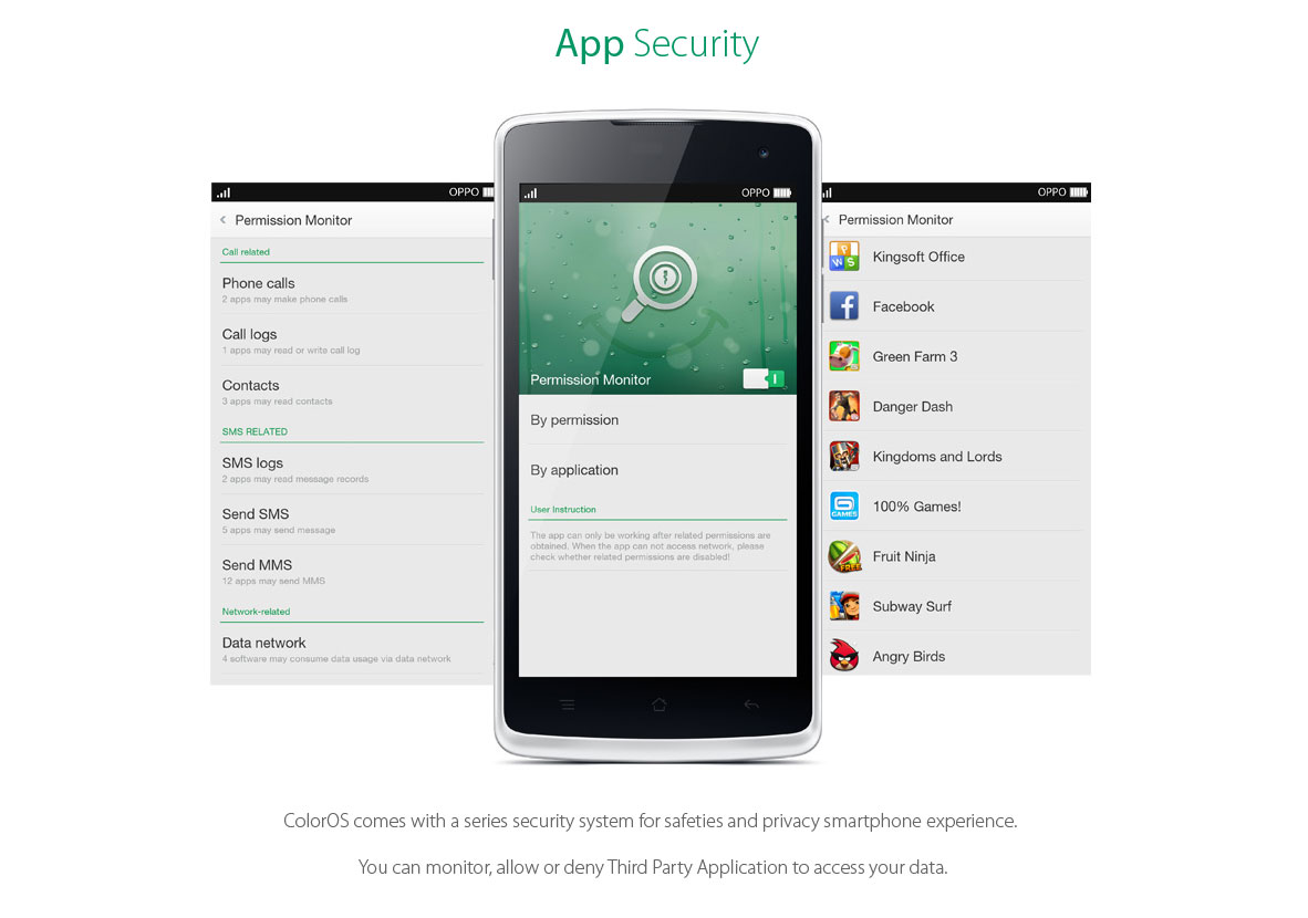 Permission monitoring. Приложение find your Phone на телефонах Oppo.