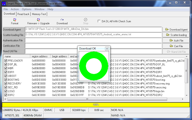 smart phone flash tool runtime trace mode win 7