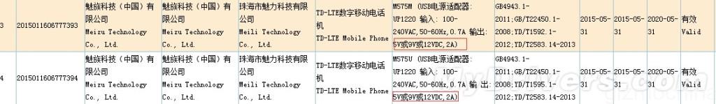 meizu mx5 certification 01