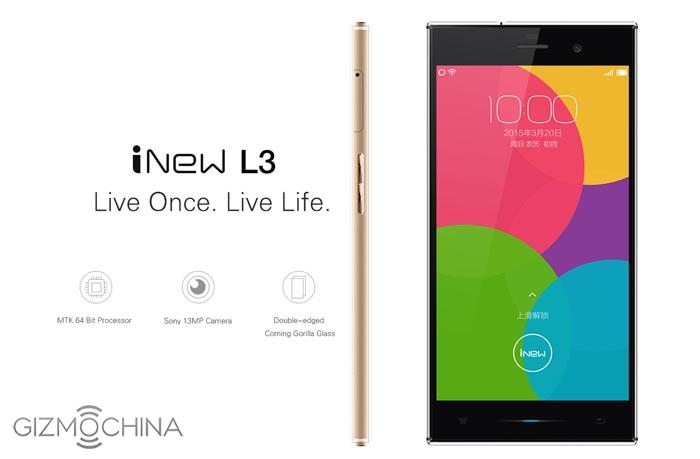 The iNew L3 Features MT6735, 13MP Sony Camera In a Super Slim 7.1mm Body