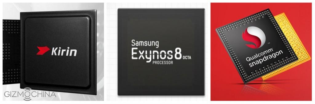 kirin 950 vs exynos 8890 vs snapdragon 820