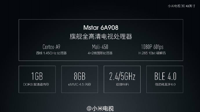 mi tv 3s specs