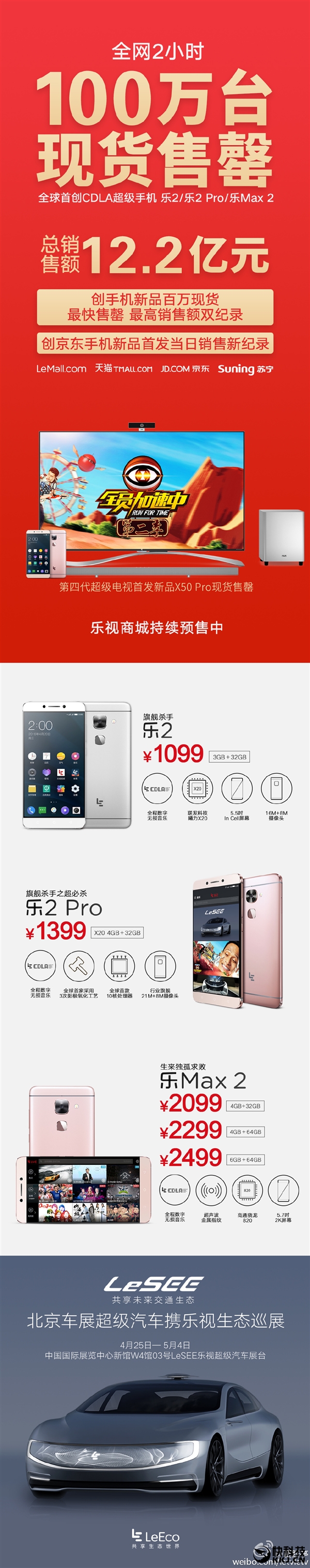 leeco le max 2 sales