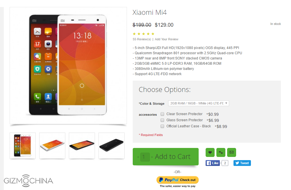 xiaomi mi 4 buy