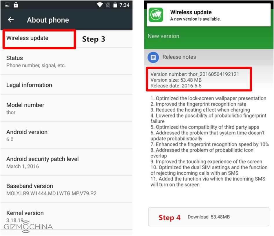 vernee thor ota update