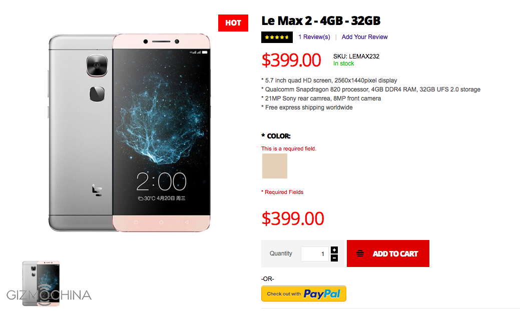 Le Max 2 Up For Grabs At Discount on LeTVMart ($30 Coupon Inside)