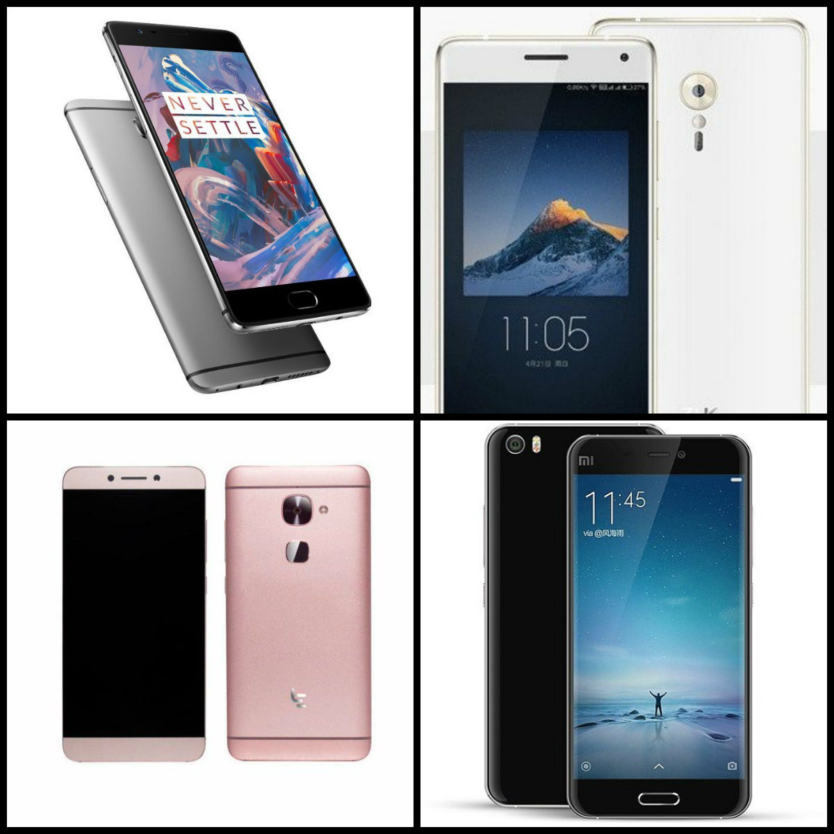 oneplus 3 vs zuk z2 pro vs le max 2 vs mi5