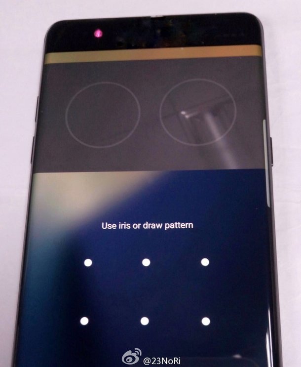 galaxy note 7 leak iris scanner