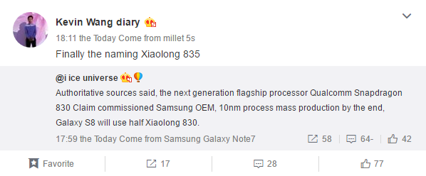 snapdragon 835 rumors