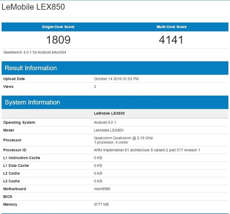 lex850-geekbench