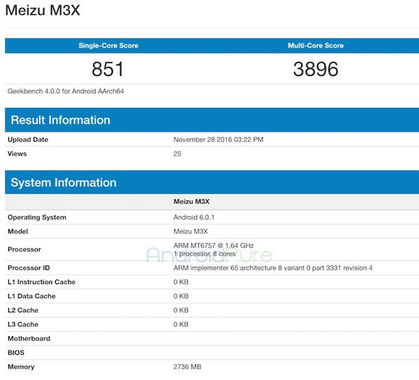 meizu m3x