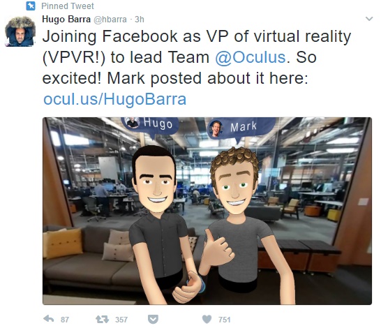 Hugo Barra Facebook