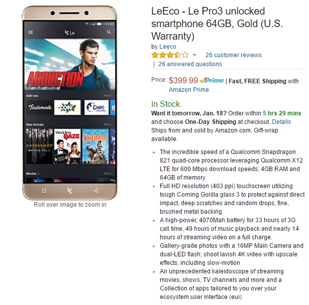 LeEco Amazon