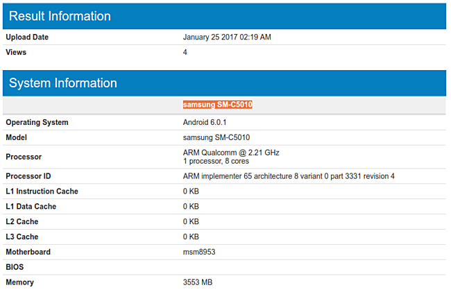 Samsung Galaxy C5 Pro