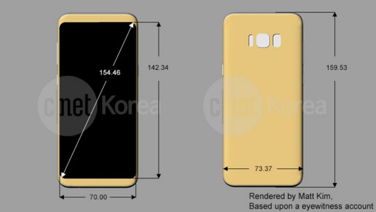 New Galaxy S8 and S8 Plus Dimensions Released - Gizmochina