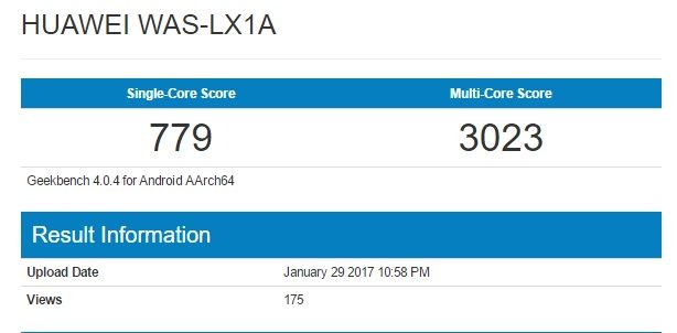 Huawei P10 Lite Seen on Geekbench Sporting Kirin 655 and 4GB RAM Huawei P10 Lite Geekbench