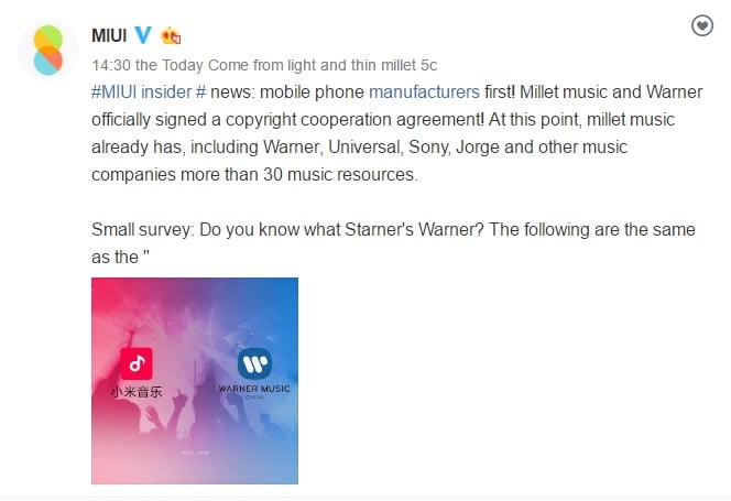 Xiaomi & Warner Music 2