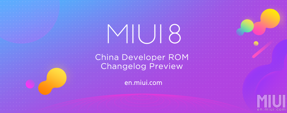 MIUI 8 Developer ROM