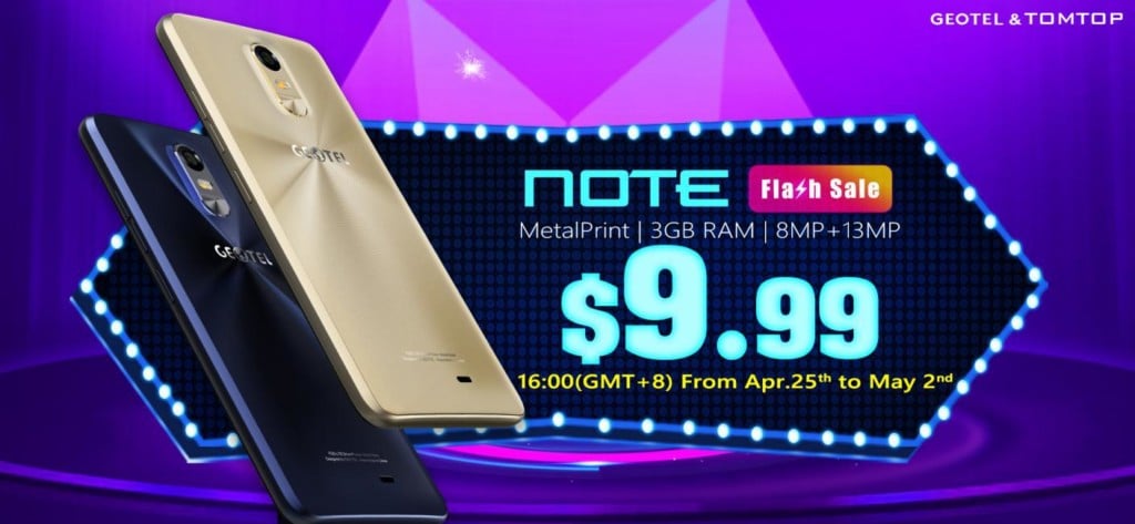Geotel Note Tomtop Flash sale