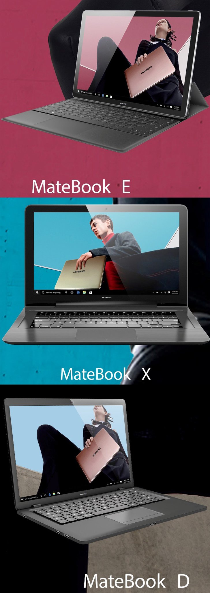 Huawei MateBook E, X & D