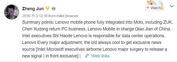 Lenovo New Management
