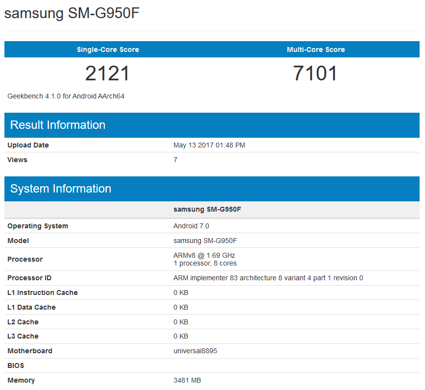 s8 geekbench