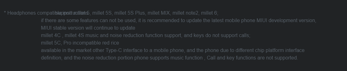 mi headphones disclaimer