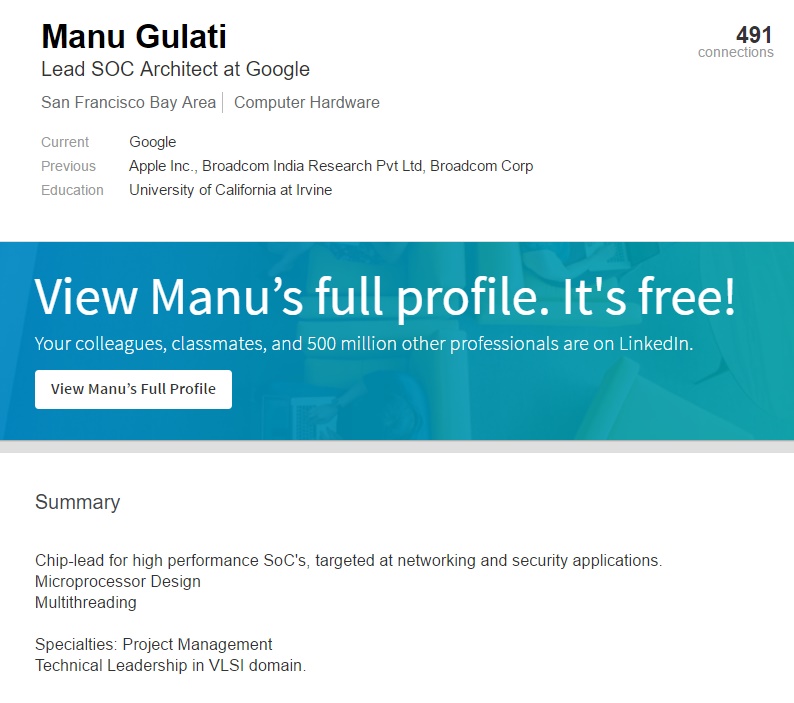 Manu Gulati Google