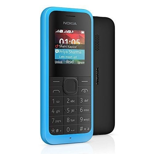 Nokia 105 Dual SIM (Blue) - 2015 Edition