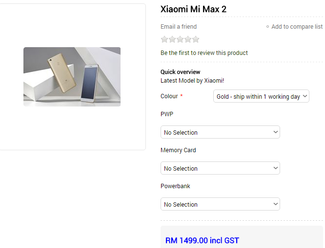 Xiaomi Mi Max 2 malaysia