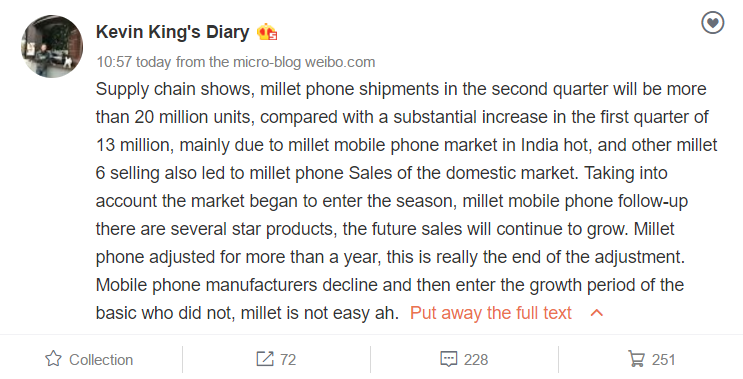 Xiaomi Q2 Sales