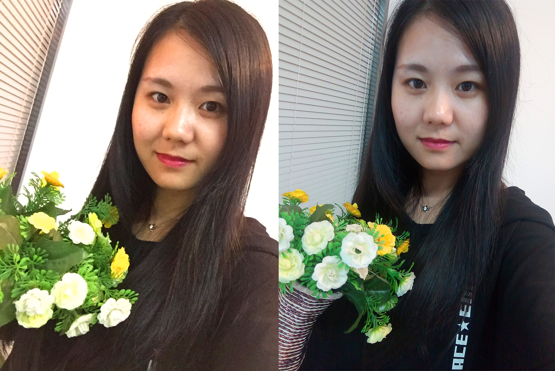 Selfie Effect Comparison: Elephone P8 Mini Auto-beauty Functions For Selfies Elephone P8 Mini