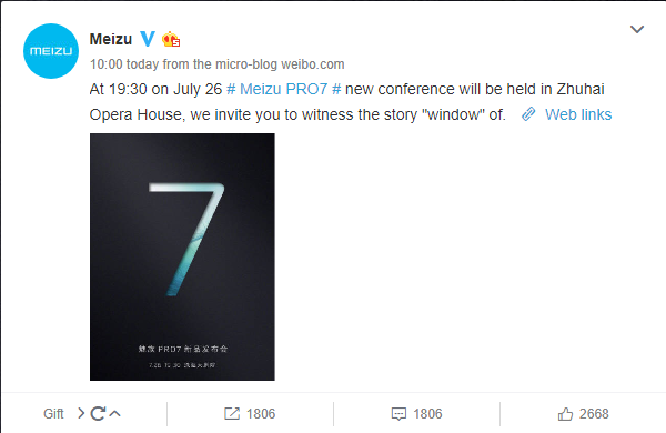 Meizu Pro 7 Release Date Gets Officially Confirmed Meizu Pro 7 Release Date Gets Officially Confirmed