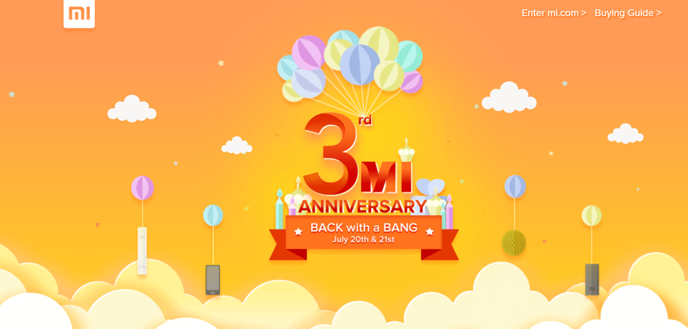 Xiaomi India 3rd anniversary
