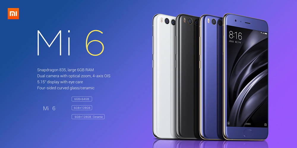 Get Xiaomi Mi 6 128GB/6GB International Version for just $408! - Gizmochina