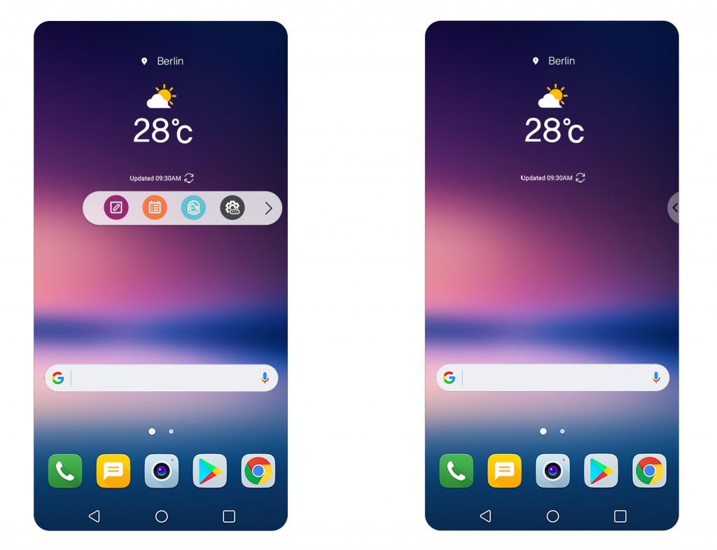 LG V30’s Floating Bar that Will Replace Secondary Display Appears in