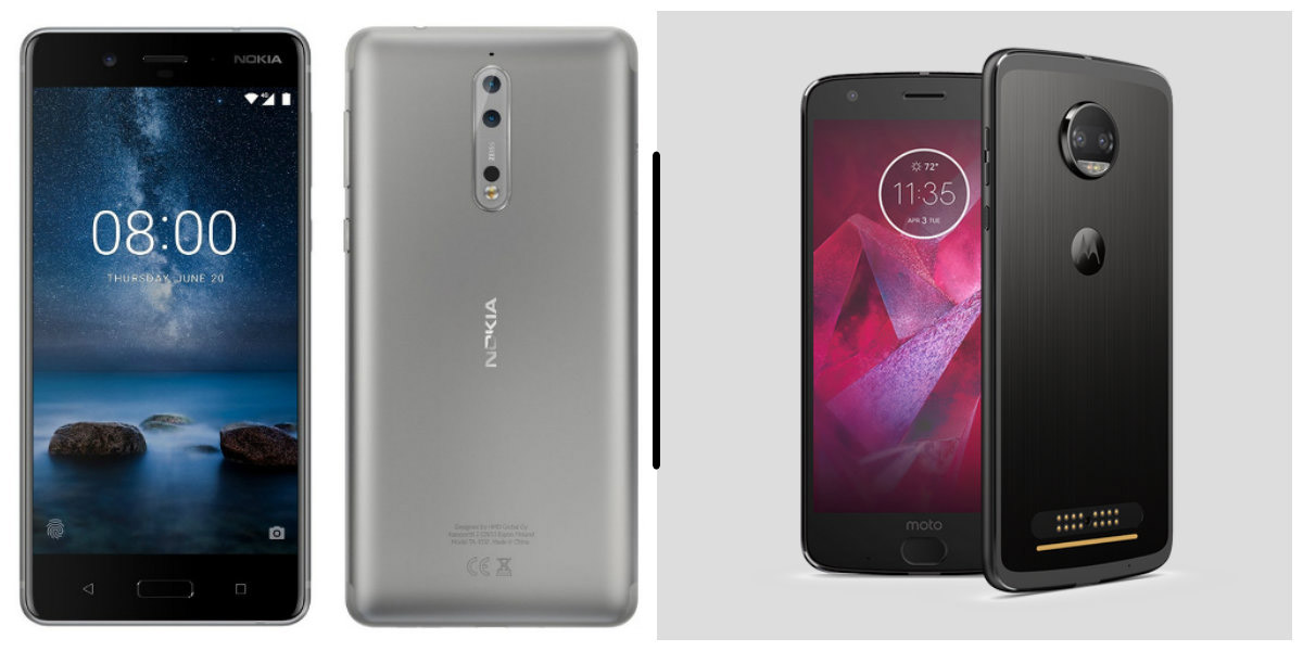 Nokia 8 vs Moto Z2 Force