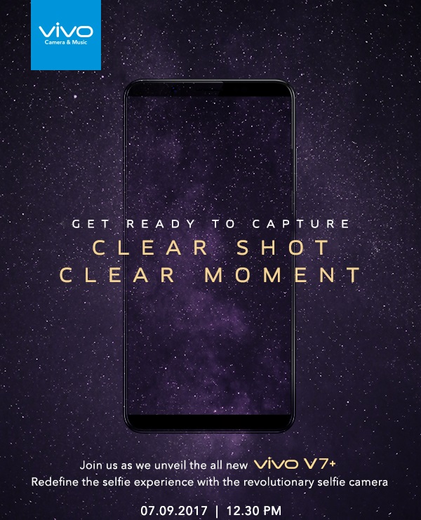 Vivo V7+ Launching On September 7 With A Revolutionary Selfie Camera