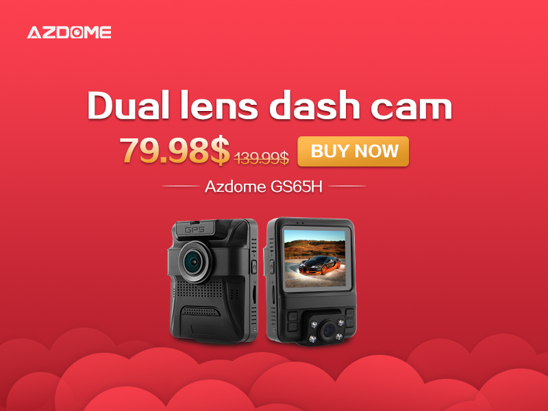 Azdome Dual Lens Dash Cam GS65H Sold Only $79.98 on Amazon GS65H-Price