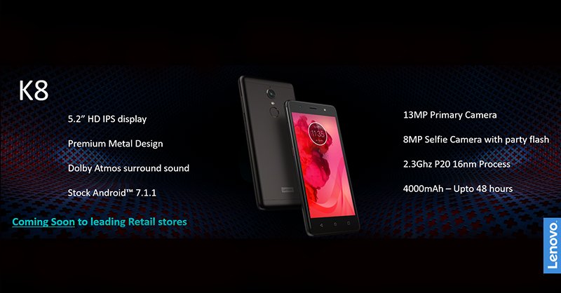 Lenovo K8 Specs