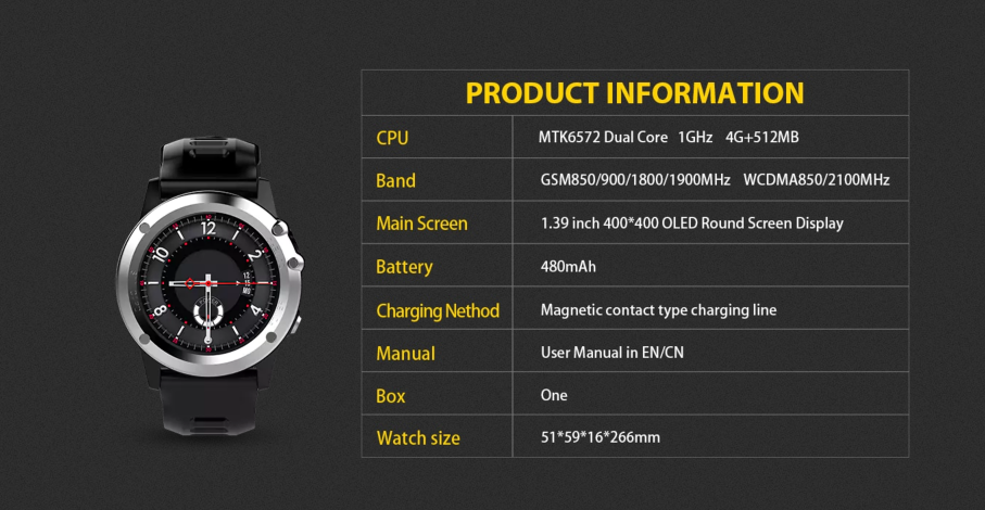 h1 3g smartwatch