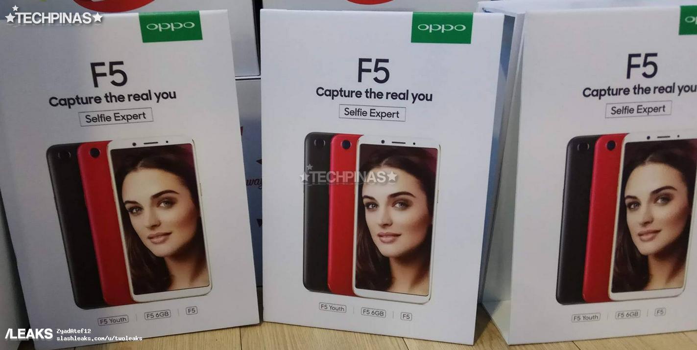 Oppo F5 Retail Box Leak