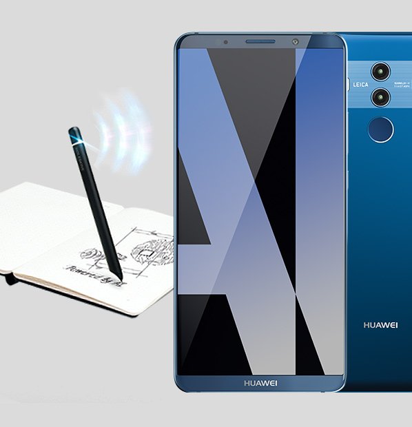 Huawei Mate 10 Pro with Moleskine Smart Writing Set