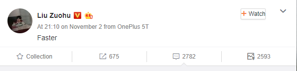 OnePlus 5T weibo