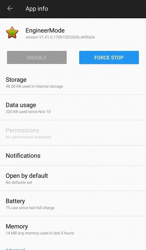 OnePlus EngineerMode