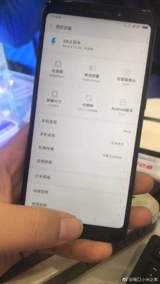 Redmi Note 5 Snapshot Specs Leaked